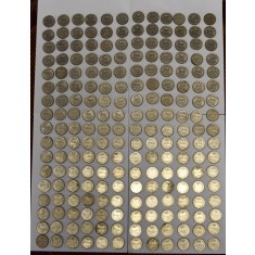 Lot 204 monede 100 lei 1943-1944 din perioada Regelui Mihai - fier nichelat