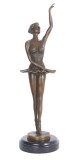 Lacul lebedelor-statueta din bronz cu soclu din marmura PAB039