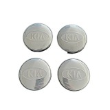 Set 4 capace roti 60mm Kia argintii compatibil/inlocuitor janta aliaj