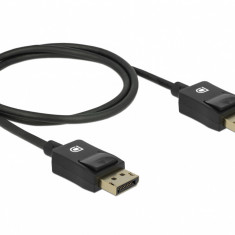 Cablu Displayport coaxial 8K60Hz T-T 1m Negru, Delock 85300