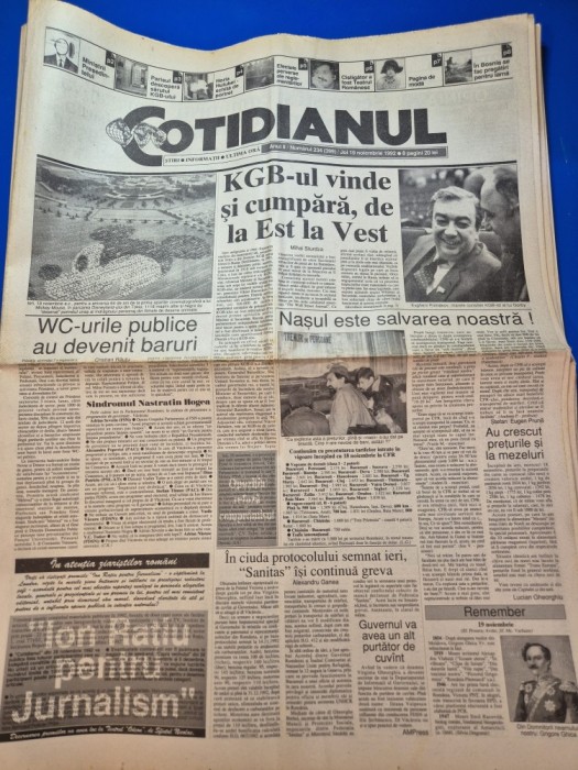ziarul cotidianul 19 noiembrie 1992