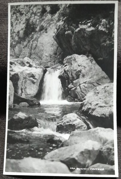 Carte postala, cascada din Bucegi, perioada interbelica