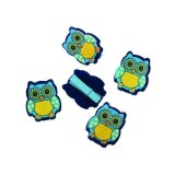 Accesorii creatie - lemn - carlig color bufnite, 3.5cm, set 6 buc, Colorarte