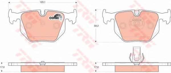 Set placute frana,frana disc BMW X5 (E53) (2000 - 2006) TRW GDB1530