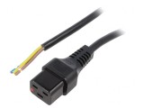 Cablu IEC C19 mamă cu blocare 2m negru 16A