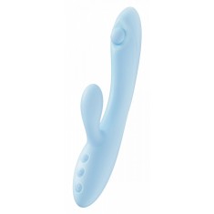 Vibrator Moondust Magic, 10 Moduri Vibratii, Silicon, USB, Albastru, 21 cm