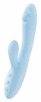 Vibrator Moondust Magic, 10 Moduri Vibratii, Silicon, USB, Albastru, 21 cm foto