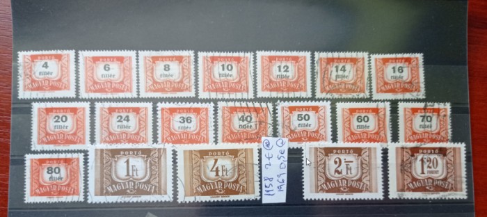 TS21 - Timbre serie Ungaria - Magyar posta 1958 si 1959