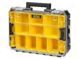Organizator STANLEY FATMAX&reg; 440x337x119mm cu partiții și separator detașabil negru PRO-STACK&trade;