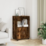 VidaXL Dulap cu roți, stejar fumuriu, 55x40x91 cm, lemn prelucrat