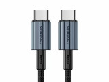 Cablu USB type C - USB type C PD 60W 3A 2m negru textil Choetech XCC-1015-BK