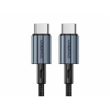 Cablu USB type C - USB type C PD 60W 3A 2m negru textil Choetech XCC-1015-BK