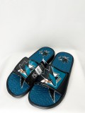 San Jose Sharks papuci de bărbați Colorblock Slipper - M = 42-43 EU