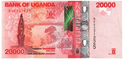 Uganda 20 000 Shilingi 2021 Seria BV6331225 foto