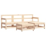 Cumpara ieftin Set mobilier relaxare de gradina 5 piese lemn masiv de pin