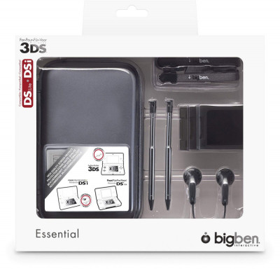 Nintendo 3DS / DS Lite/ DSi Essential Pack - husa, casti, stylus, strap, etc - GRI foto