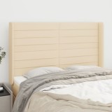 Gossi tablie de pat cu aripioare, crem, 147x16x118/128 cm, textil