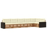 vidaXL Set de canapele de exterior 6 pcs Natural și Crem 3383423