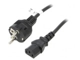 Cablu de alimentare IEC C13-C14 5m negru 10A 250V, Goobay