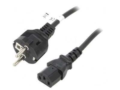 Cablu de alimentare IEC C13-C14 5m negru 10A 250V foto
