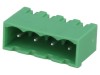 Regletă de conexiuni deconectabilă 5mm, 4 drept soclu