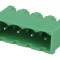 Regletă de conexiuni deconectabilă 5mm, 4 drept soclu