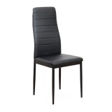 Cumpara ieftin Scaun piele ecologica neagra metal negru Coleta 41x49x96 cm