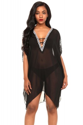 R683 1 Rochie De Plaja Model Asimetric Din Plasa Okazii Ro