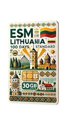 eSIM Lithuania, 100GB, 30 Days, Standard foto