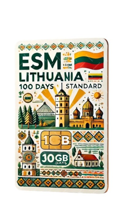 eSIM Lithuania, 100GB, 30 Days, Standard