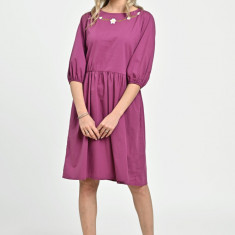 Rochie Medie Dama V265, Fucsia pictata - XL