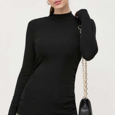 Armani Exchange pulover femei, culoarea negru, light, cu turtleneck