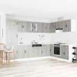 vidaXL Dulap de bucătărie cu ușă Kalmar 2 pcs Gri 80 x 46 x 81.5 cm
