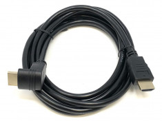 cablu HDMI v1.4 cu Ethernet 1.5 m., conector 90 grade foto