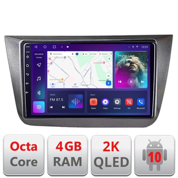 Navigatie Seat Altea 2005-2014 Android ecran Qled 2K Octa core 4+32 Kit-altea+EDT-E409-2K CarStore Technology
