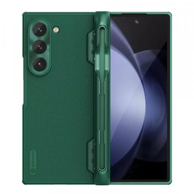 Husa pentru Samsung Galaxy Z Fold6 F956, Nillkin, Super Shield with Pen Holder, Verde Inchis Satinata foto