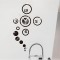 Ceas Decorativ Sticker, Fara Zgomot, Planetar, 800 mm x 400 mm, Negru
