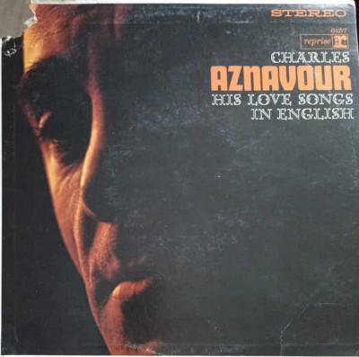 Disc vinil, LP. His Love Songs In English-Charles Aznavour foto