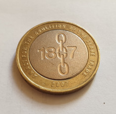 2 pounds / lire 2007 Marea Britanie, 200 de ani de la abolirea sclaviei foto