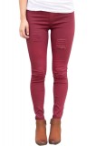 Q696-81 Pantaloni din denim cu taieturi si buzunare