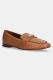 Aldo mocasini de piele JOANA femei, culoarea maro, cu toc plat, 13917700