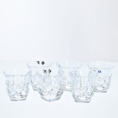 Set 6 pahare pentru whiskey din sticla cristalina