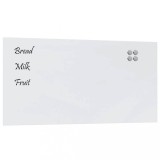 Tabla magnetica de perete, alb, 100x50 cm, sticla securizata