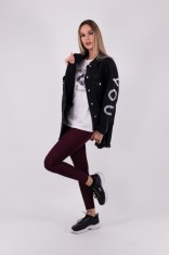 Jacheta midi neagra de blugi YOU foto