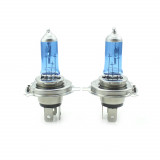 Set 2 becuri auto halogen H4 Carguard Long Life Xenon Blue, 12V 100/90W, +130% luminozitate