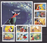 Mongolia 1983 Disney MI 1531-1539 + bl.90 MNH