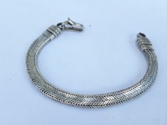 argint BRATARA MASIVA TRIBALA Lata PIELE de SARPE de efect SPLENDIDA vintage