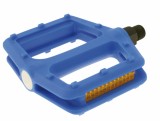 Pedale VP Freeride Easy Albastre, Resin, Plastic, Ax Otel, 111x105x26mm, Reflectoare Detasabile, MTB/Freeride