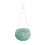 Ghiveci decorativ cu lant, rotund, verde, 23.9x16.1 cm, Splofy Bowl WS&nbsp;