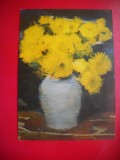HOPCT 14940 FLORI GALBENE- FRANCISC SIRATO [ 1877-1953] -- CP PICTURA - -NECIRCULATA